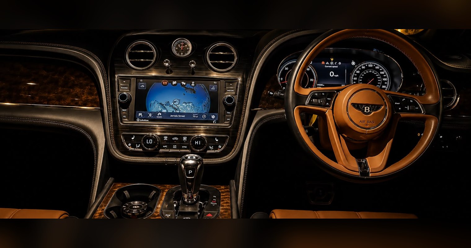 Bentley Bentayga interior and dashboard