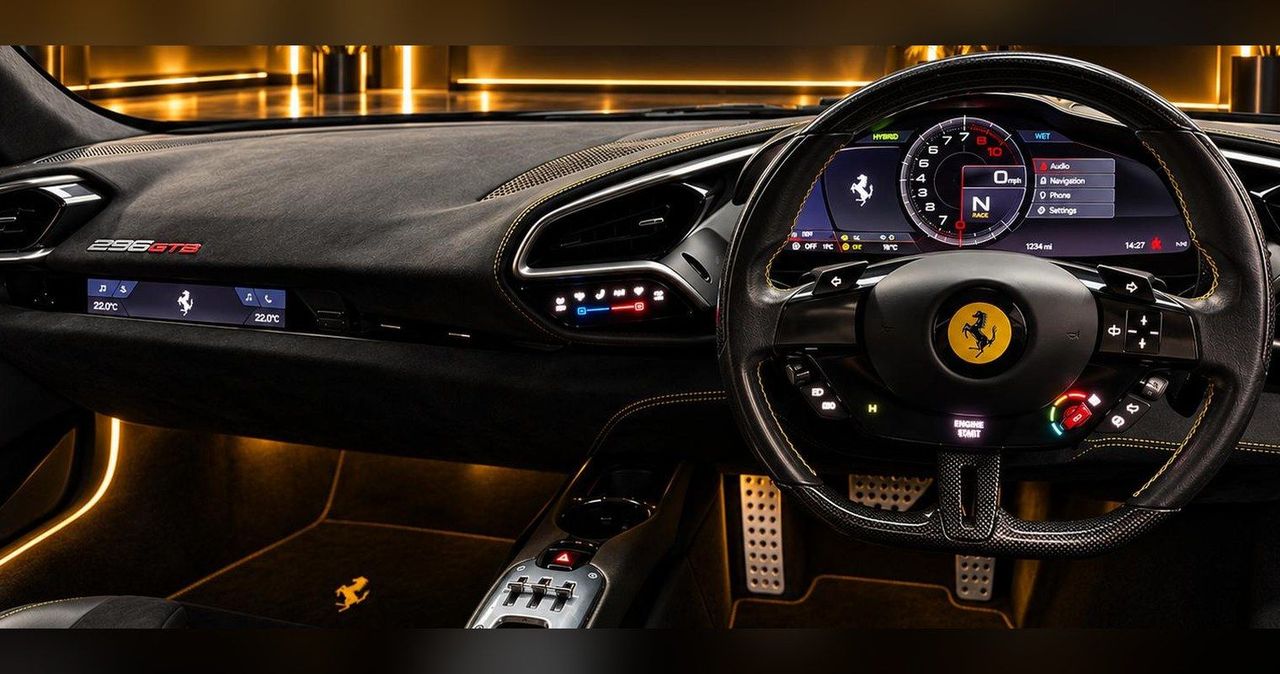 Ferrari 296 GTB interior and dashboard