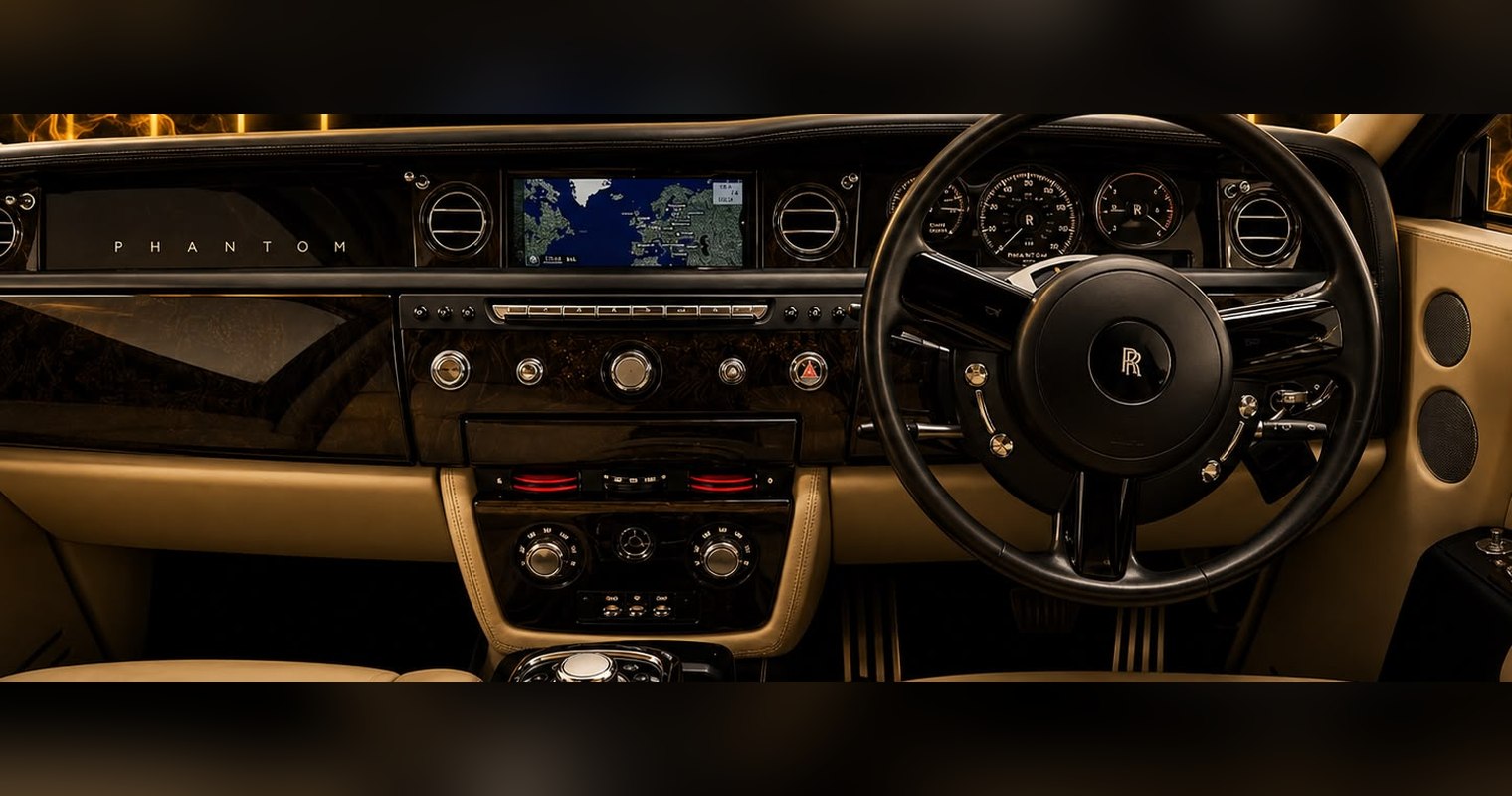 Rolls-Royce Phantom interior and dashboard