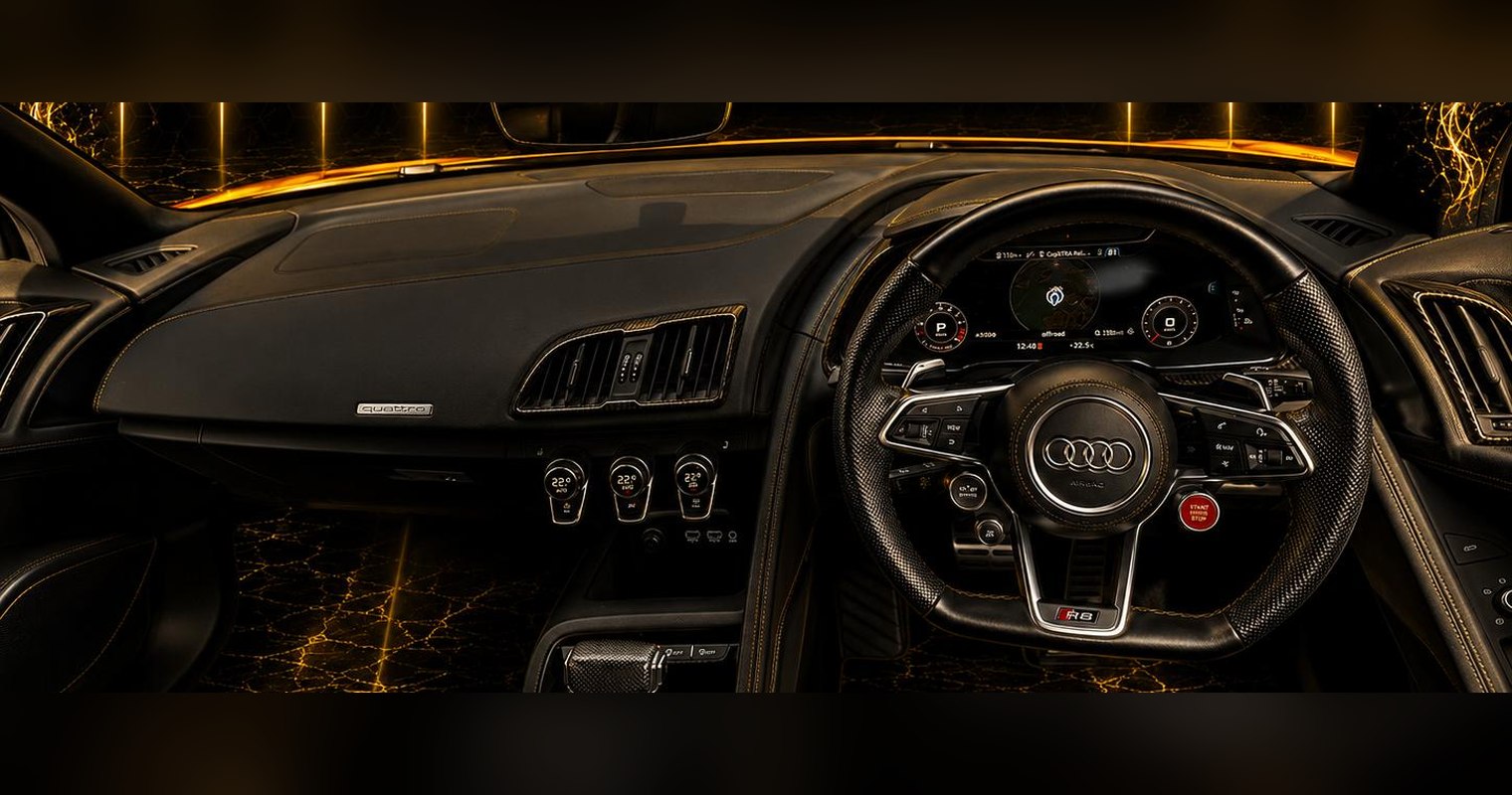Audi R8 Performance V10 Roadster interior and dashboard