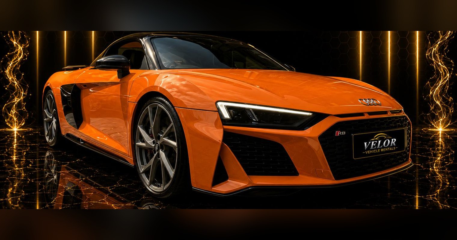 Audi R8 Performance V10 Roadster three-quarter view